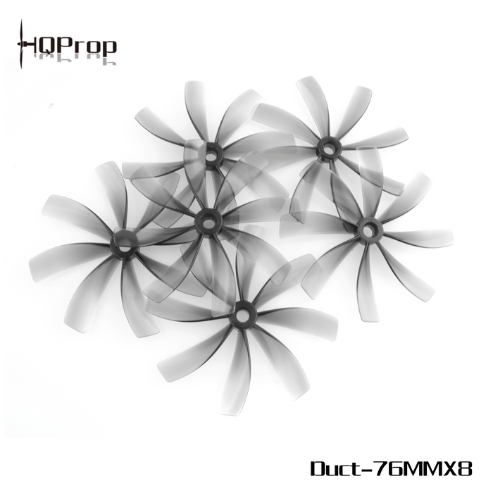 HQProp Duct-76MMX8 for Cinewhoop Grey (2CW+2CCW)-Poly Carbonate - DroneRacingParts.com